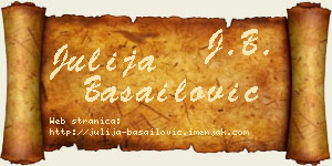 Julija Basailović vizit kartica